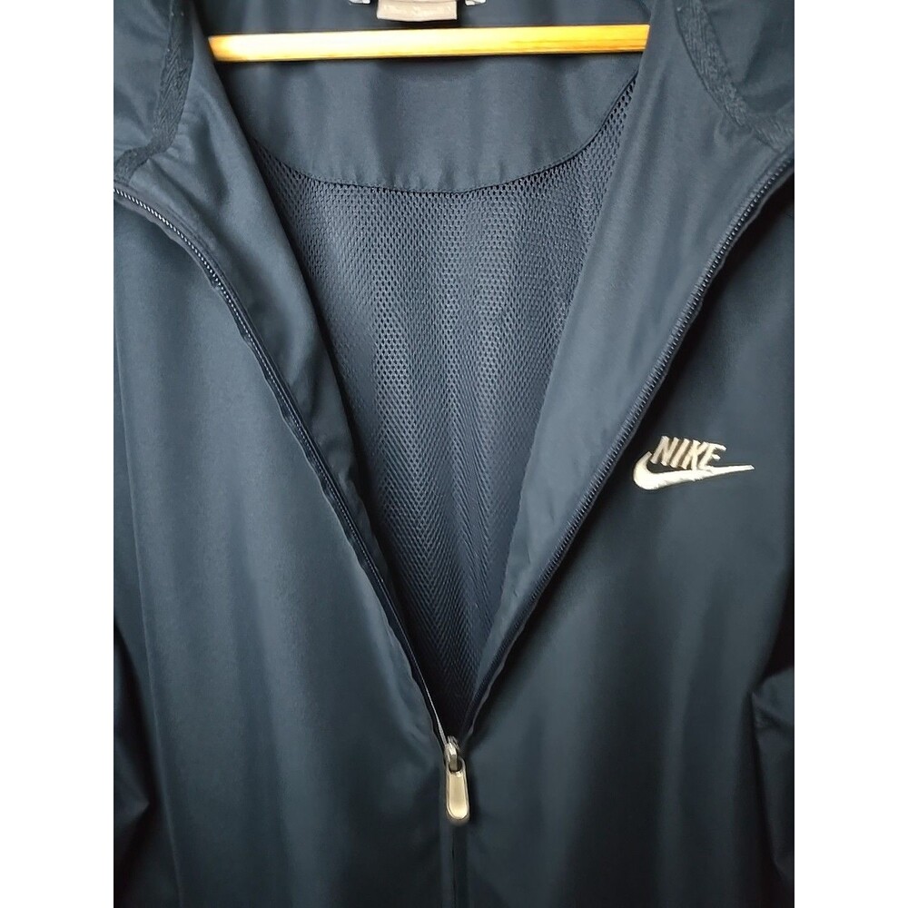 Nike Y2K Jogging Jacket, Logo, Sz XL, Navy Blue w/ White Stripes - Picture 11 of 11